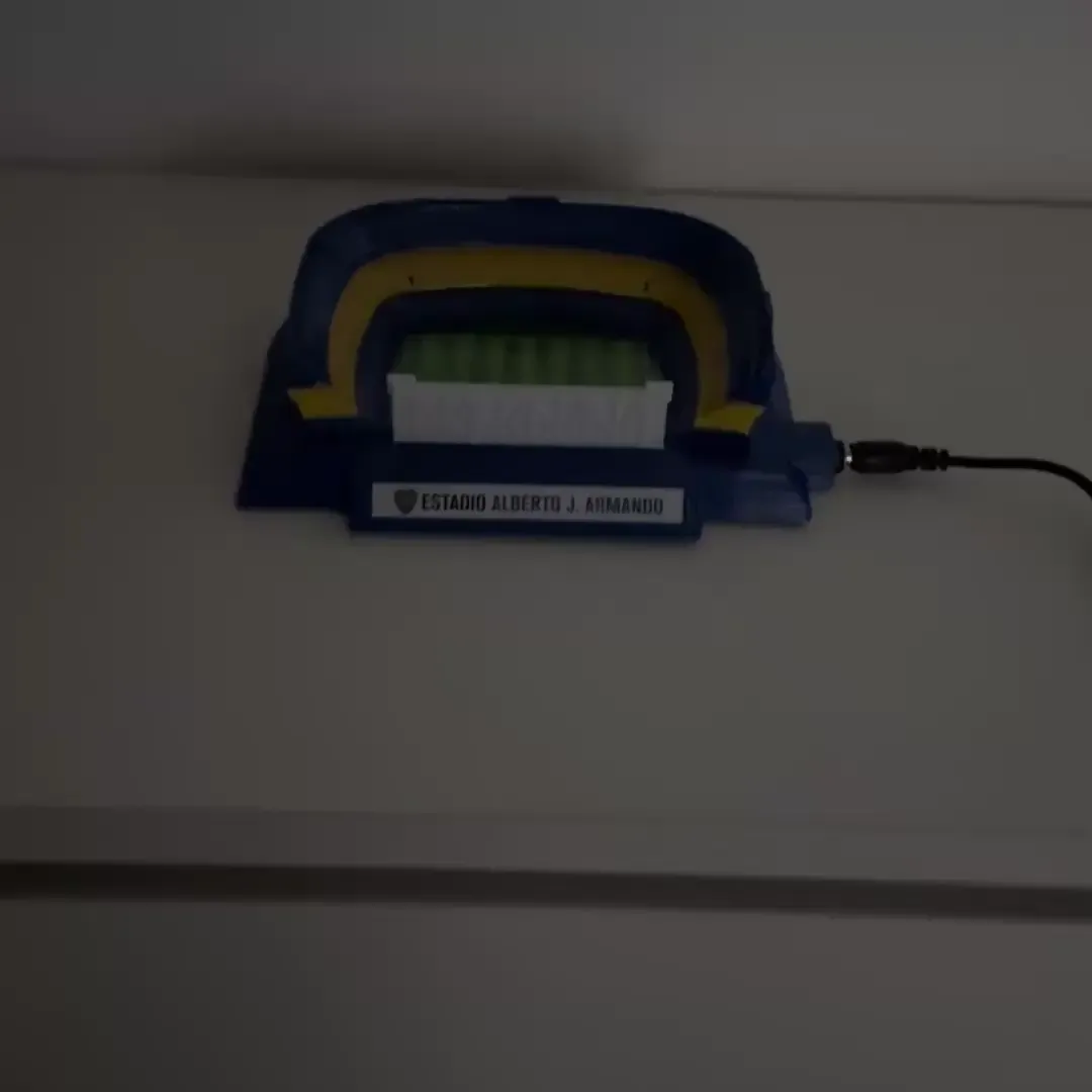 R&eacute;plica 3D iluminada de La Bombonera